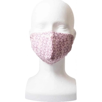 N4H Rouška s kapsou YourFASHION SilverPlus panáčci 1 rouška + 10 filtrů