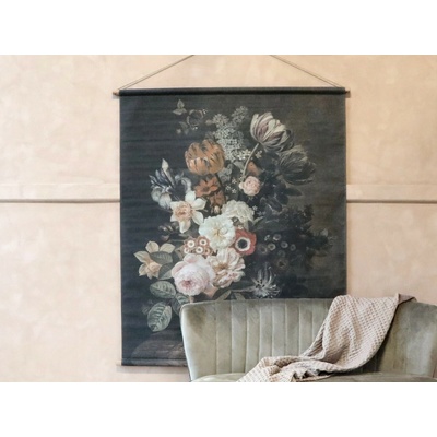 Nástěnná vintage mapa s květy Floral print VI - 124*145cm - Chic Antique