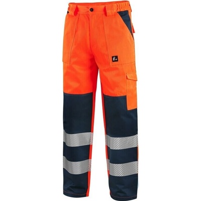 CXS NORWICH pracovné nohavice 170-176 cm výstražné pánske oranžovo-modré