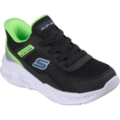 Skechers Meteor-Lights čierna biela zelená