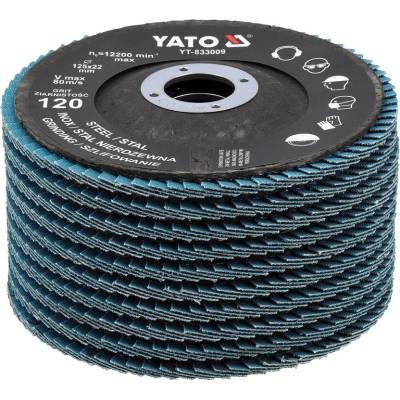 Yato lamelové kotúče 125 mm p120 yt-833004 10 ks