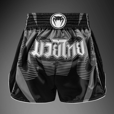 Venum Muay Thai šortky Adrenaline Black/Silver Grey