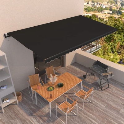 VidaXL Automatická zatahovací markýza 600 x 350 cm antracitová