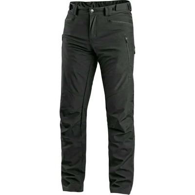 CXS AKRON softshell nohavice pánske čierna / žltá HV