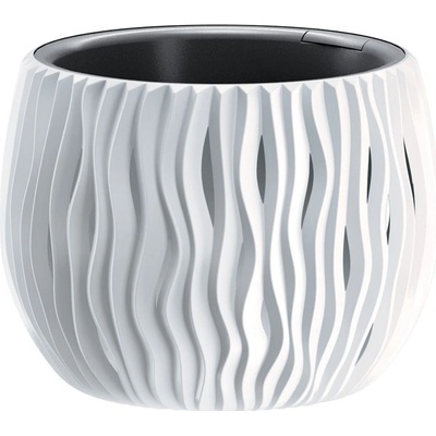 Prosperplast Květináč s vkladem SANDY BOWL 23,8 cm bílý