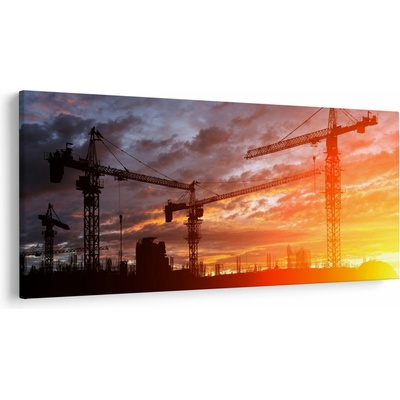 Obraz - Stavenisko, jednodielne 250x125 cm