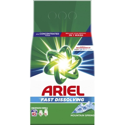 Ariel Mountain Spring prášek na praní 2,47 kg 45 PD