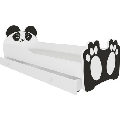 ADRK Furniture Bear černá s matrací a zásuvkou