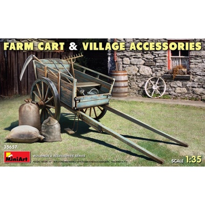 MiniArt Farm Cart w/ Village Accessories 1:35