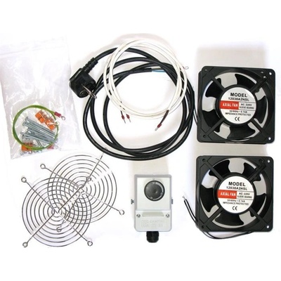 Ventilační jednotka XtendLan SFAN-WM-2FT Ventilační jednotka, pro nástěnné rozvaděče, termostat, 2 ventilátory, napájecí kabel, spojovací materiál SFAN-WM-2FT – Hledejceny.cz