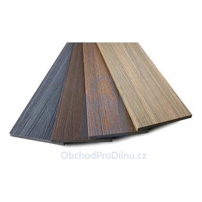 Plotovky dřevoplastové s rovnou hlavou (WPC), Dřevoplus PROFI 138 x 15 x 4000 mm, barva walnut, balení 1 ks