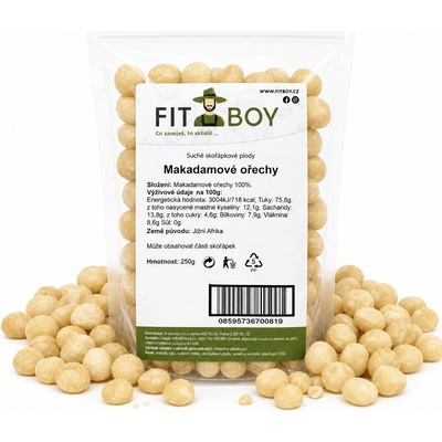 FITBOY Makadamové ořechy 250 g