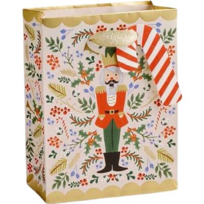 Rifle Paper Co. Dárková taška Nutcracker Sweets Small, béžová barva, papír