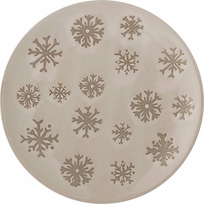 Bloomingville Kameninový dezertný tanier Snowie 15,5 cm