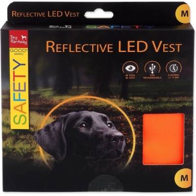 Dog Fantasy LED reflexní svítící vesta