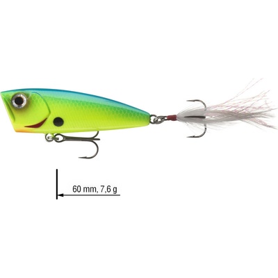 Daiwa Popper Steez 60F 6 cm 7,6 g Blue Black Chart