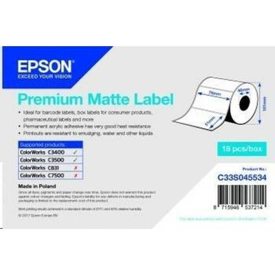 EPSON Rolka štítkov Epson, normálny papier, 76x51 mm