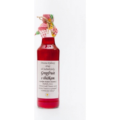Sedmikráska Ovocno bylinný sirup Grapefruit s ibištekom 0,5 l