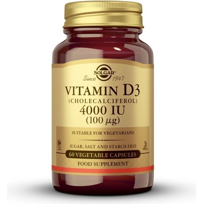 Solgar Vitamin D3 4000 IU 60 kapslí – Hledejceny.cz