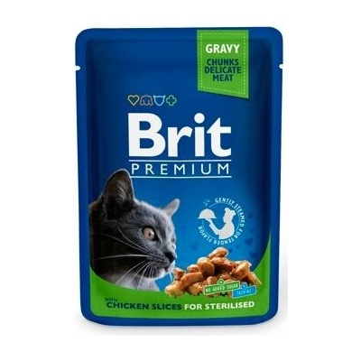 Brit Premium Cat kapsa Chicken Slices for Sterilised 24x 100 g