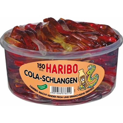 Haribo Cola želé hady s príchuťou kolesami 1050 g