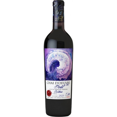 Vignobles Vellas Chai d'Oeuvre Occitanie Merlot suché červené 2023 14,5% 0,75 l (holá láhev)