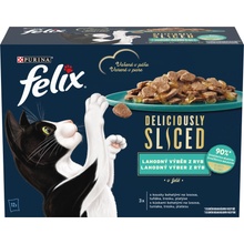 Felix Deliciously Sliced losos tuniak treska platýs v želé 12 x 80 g