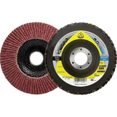 Klingspor 369278 SMT 974 Keramický brúsny lamelový kotúč, 125 x 22,23 mm, zrnitosť 80, konvexný Priemer 125 mm 10 ks