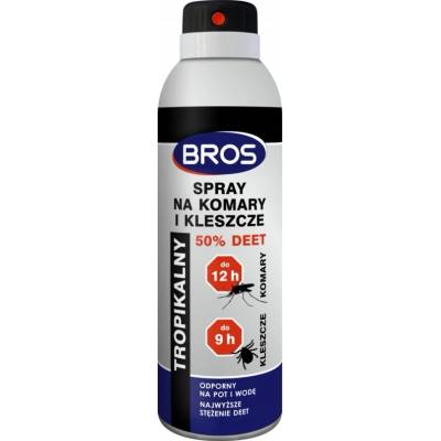 Bros spray Na Komáry A Klíšťata Odpuzovač Do 12h Koncentrace 50% Deet 90 ml
