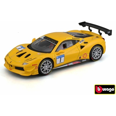 Bburago Ferrari Racing 488 Challenge Yelow 1:24