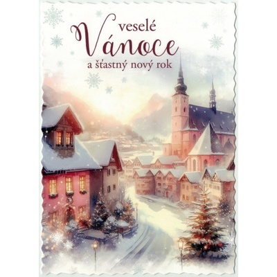 Pohlednice vánoční Vesnička 3