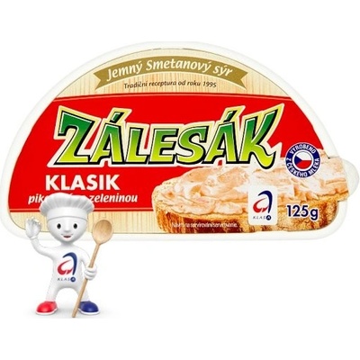Zálesák Klasik pikantní se zeleninou jemný smetanový sýr 125g
