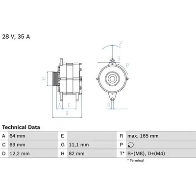 BOSCH Alternátor BO 0986041940