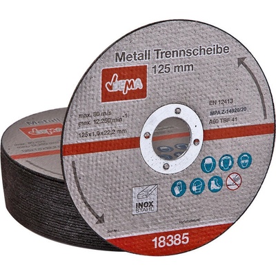 Dema Rezný kotúč 125 x 1,0 x 22,2 mm 18385D 25 ks