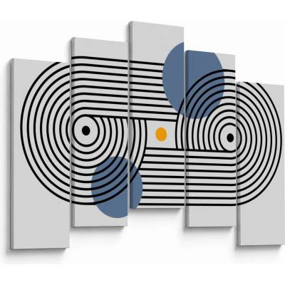 Obraz - Minimalistická abstrakce N⁰3, pětidílný 125x90 cm
