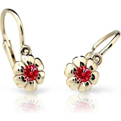 Cutie Jewellery detské náušnice zo žltého zlata C2151-10-X-1 ružová