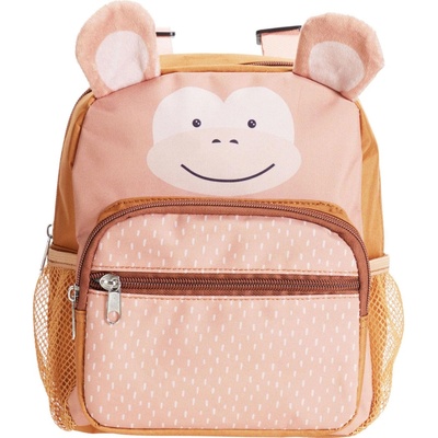 Dětský hnědý batoh Zvířátka 3,5L 24,5 cm – Motiv Opice, H&L