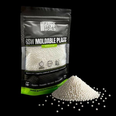 Green Stuff World Moldable thermoplastic beads White 100g / Tvarovateľné termoplastické guľôčky biele – Hledejceny.cz