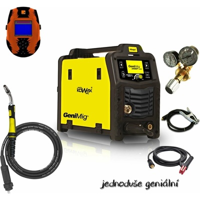 Kowax SET 1b GeniMig 240DP LCD MIG/MAG/LiftTIG/MMA + svářecí kukla Robot + redukční ventil CO2