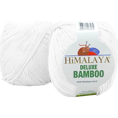 Himalaya příze DeLuxe Bamboo 124-01 bílá