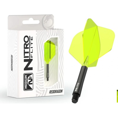 Red Dragon Nitro Flite průsvitné bílé, standardní letky a dlouhé násadky – Hledejceny.cz