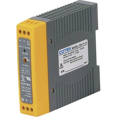 Cotek DN 10-24 sieťový zdroj na montážnu lištu (DIN lištu), 24 V/DC, 0.42 A, 10 W, výstupy 1 x