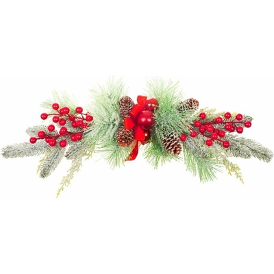 Ikebana MagicHome s bobuľami, zasnežená, 54 cm
