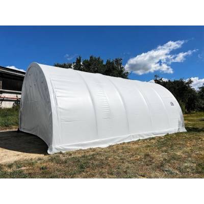 Plachtová Hala 6,1×12,8×3,66m, PVC 900g/m2, bílá