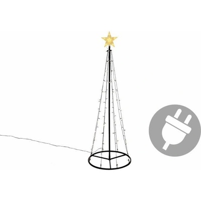 Vianočná dekorácia svetelná pyramída stromček 180 cm teplá biela