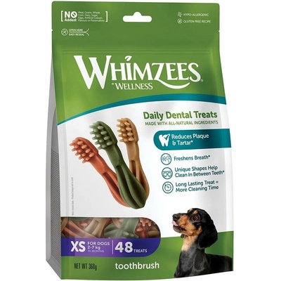 Whimzees by Wellness zubní kartáček XS pro velmi malé psy (2–7 kg 48kusů)