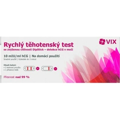 VIX těhotenský test se zvýšenou citlivostí 2 ks