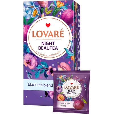 Lovare čierny porciovaný čaj Night Beautea 24 x 2 g