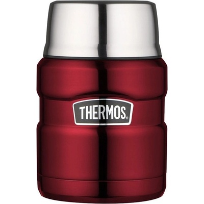Thermos Termoska na jídlo se skládácí lžící a šálkem 470 ml červená