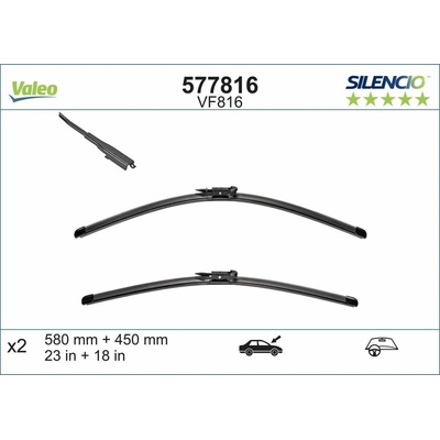 Valeo Silencio Flat Blade set 580+450 mm VA 577816